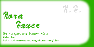 nora hauer business card