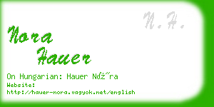 nora hauer business card